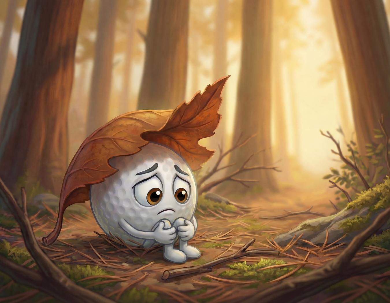 Ace rests alone in the woods, a leaf on top of him
